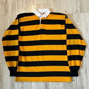 Vintage Lion Heart Long Sleeve Rugby Polo